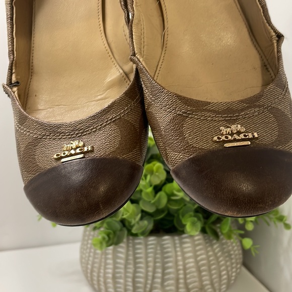 Coach Chelsea Ballet Flats Canvas Leather Toe Cap, Women's Size 6.5 - Picture 7 of 15
